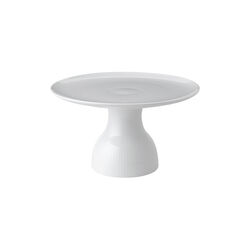 White Fluted Dish on Stand Ø 20 cm, Royal Copenhagen