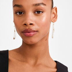 MYLAN chain earrings, gold plated, Pilgrim