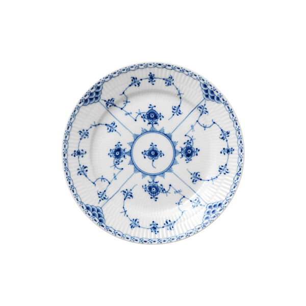 Blue Fluted Half Lace Plate &Oslash; 19 cm, Royal Copenhagen