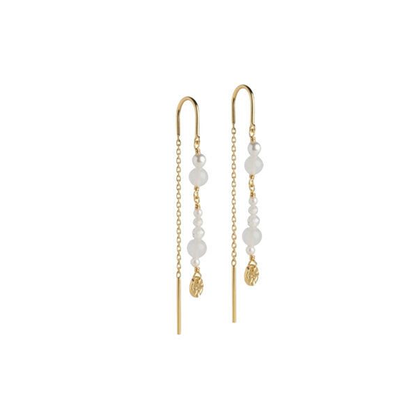 Sofia Earrings, gold/white, ENAMEL Copenhagen