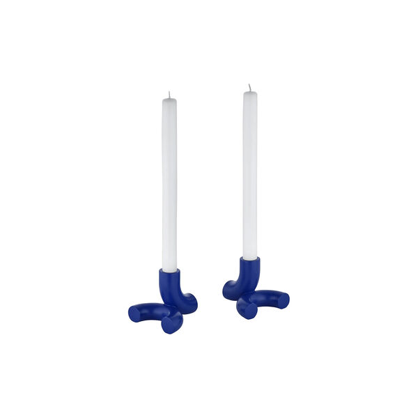 DOODLE Candle holders 2 pcs, mazarine blue, Blomus