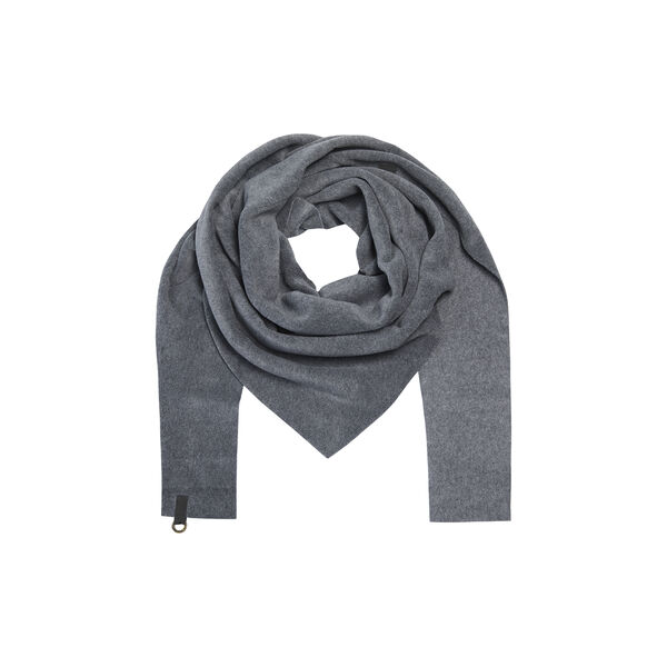Soft Triangle Scarf in Signature Fleece | Grey, Henriette Steffensen Copenhagen