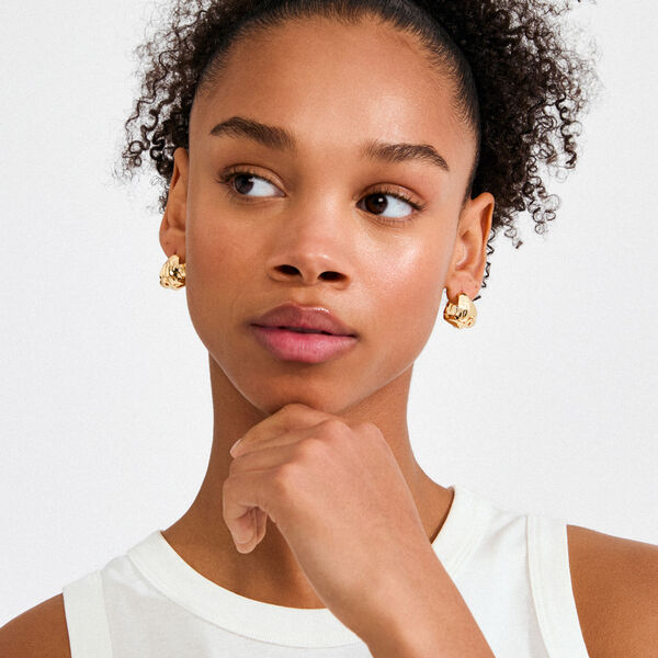 JOHNNIE earrings, gold plated, Pilgrim