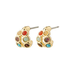 LONNIE earrings, gold plated/multi, Pilgrim
