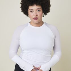 Ability Performance long-sleeved blouse, crystal white, Cartel Copenhagen