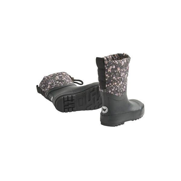 Thermo Snowboot Drizzle, black sea open flowers, Wheat
