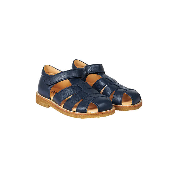 Sandal with Adjustable Velcro, navy, ANGULUS