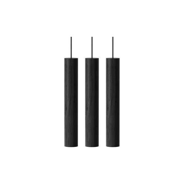 Chimes Cluster 3 Pendant, black oak, UMAGE