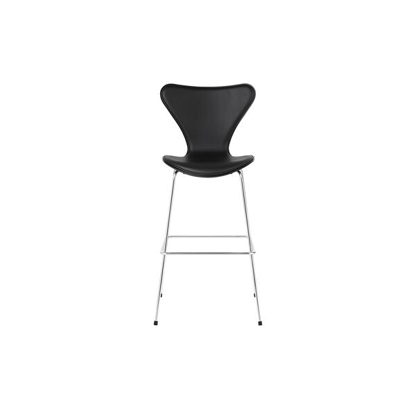 Series 7&trade; 3197 Front Upholstered Counter Stool, Soft black, Fritz Hansen