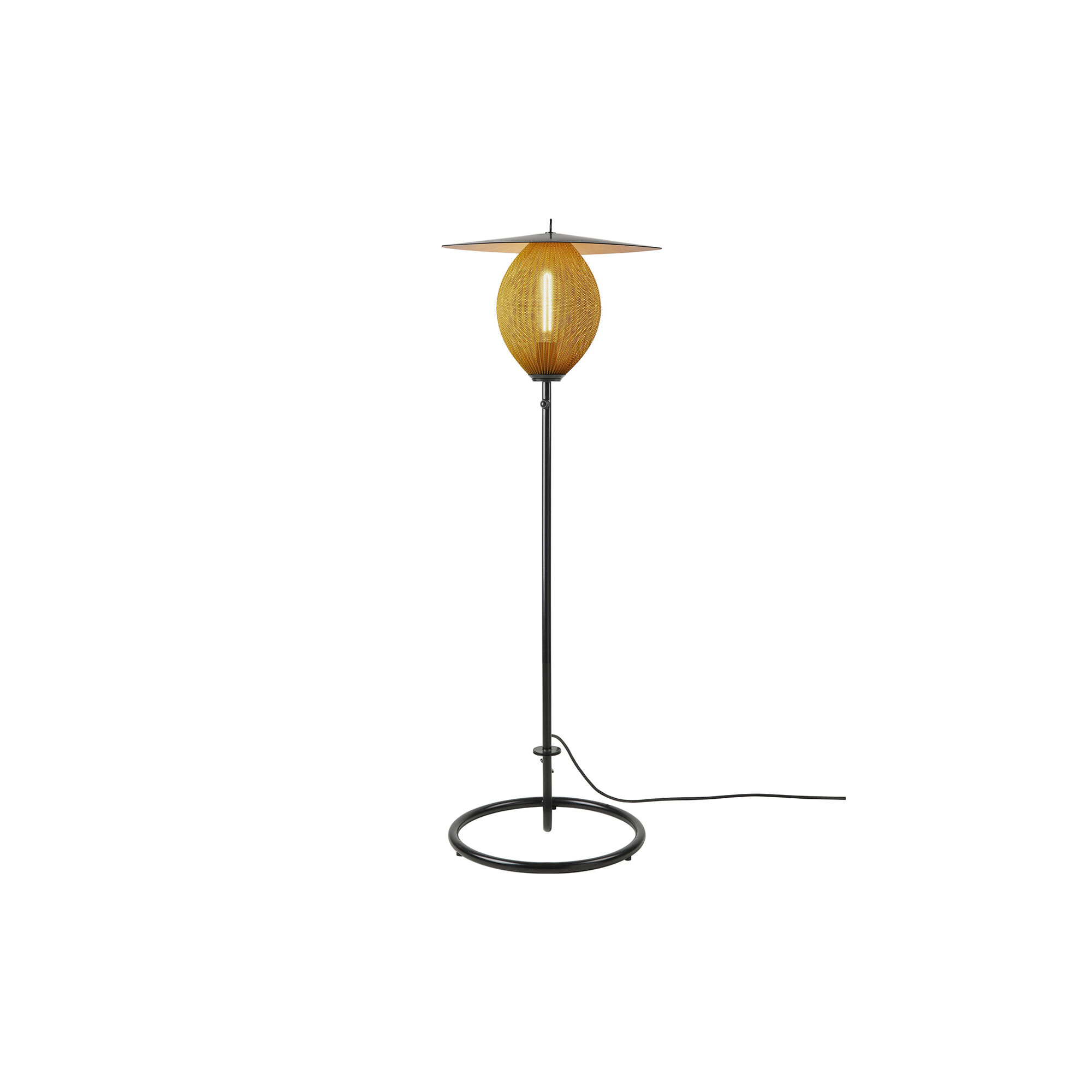 Floor outlet lamp mustard