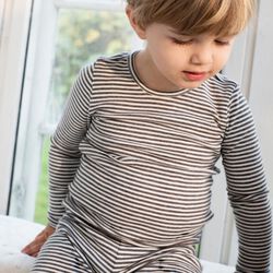 Slim Stripe Tee| Soil/Offwhite, Serendipity