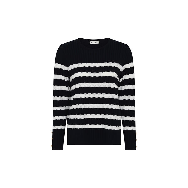 BBJumper  BBEcoveroAutStripeK, navy/ofwhi, Micha