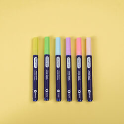 Pastel Markers 1mm  6 pcs., Crateit