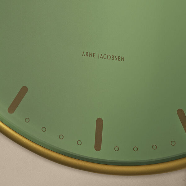 City Hall Wall clock Large, green, Arne Jacobsen Clocks