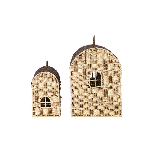 Casu Storage Houses | Set Of 2 | Natural/Dark Brown | Storage, Ferm Living