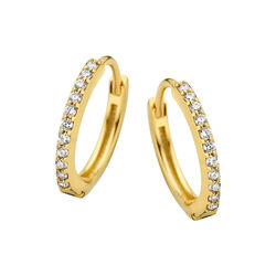 LAGOON HOOP S, gold/diamond, Spirit Icons