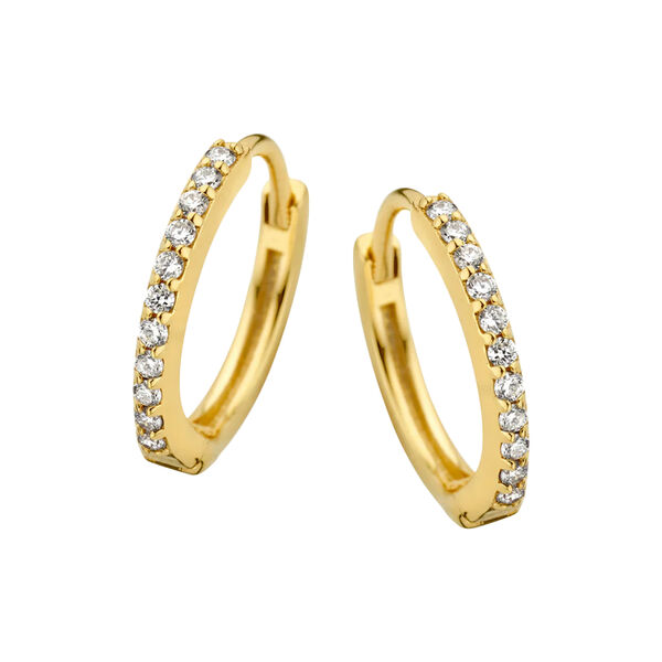 LAGOON HOOP S, gold/diamond, Spirit Icons