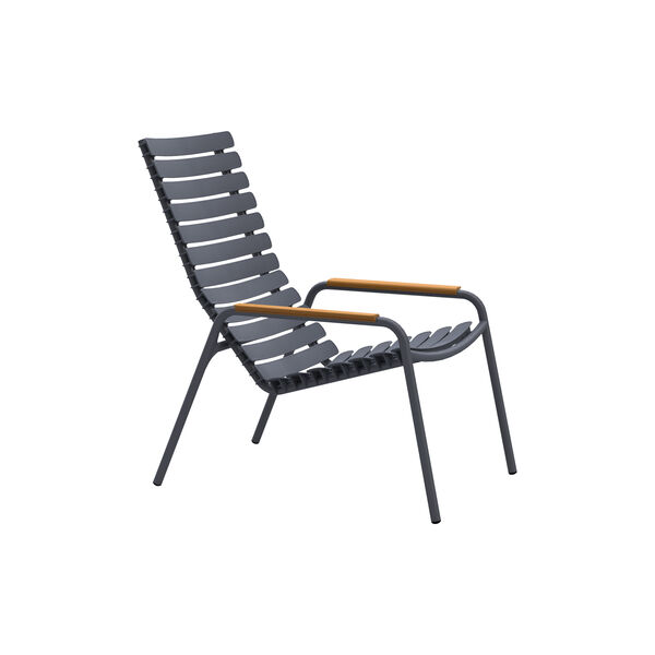 ReCLIPS Bamboo Lounge Chair, dark grey, HOUE