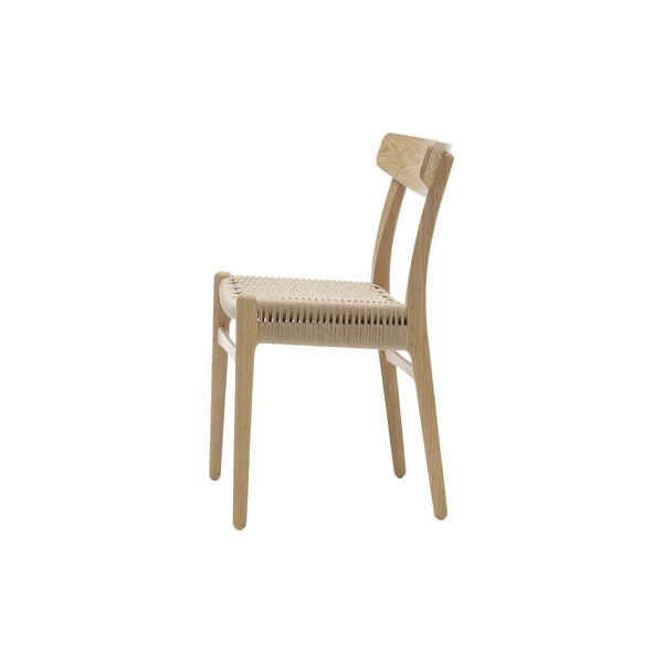CH23 Dining Chair, lacquered oak/natural, Carl Hansen & S&oslash;n