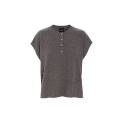 Kumo cashmere blouse with buttons, shark melange, BITTE KAI RAND