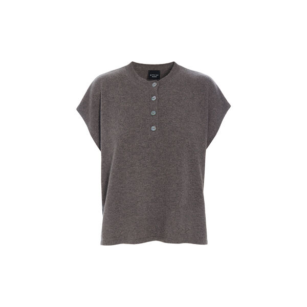 Kumo cashmere blouse with buttons, shark melange, BITTE KAI RAND