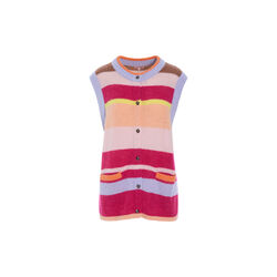 Tallulah Knit Vest, peach stripes, HUNK&Oslash;N