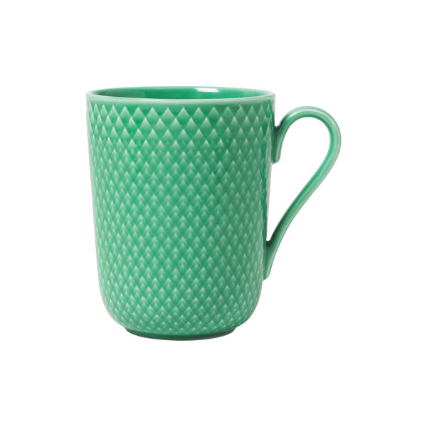 Rhombe Color Mug with Handle, green, Lyngby Porcelæn