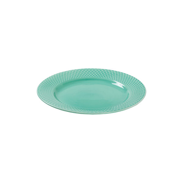 Rhombe Color Lunch Plate Ø 21 cm, aqua, Lyngby Porcelæn