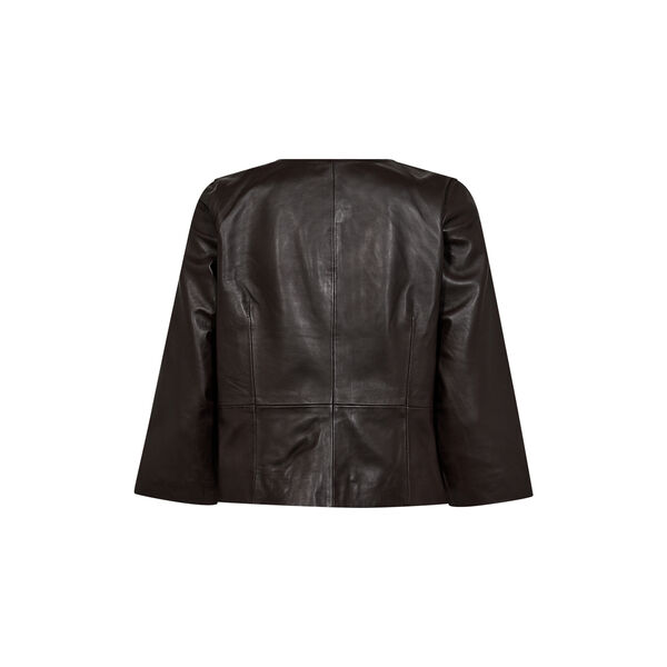 PD-Lanni Leather 3/4 Sleeve Jacket, black coffee PD-Lanni Leather 3/4 Sleeve Jacket, black coffee, Pieszak
