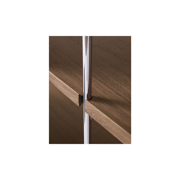 Alima NDS4 | Chrome/Walnut | Shelving System, &Tradition