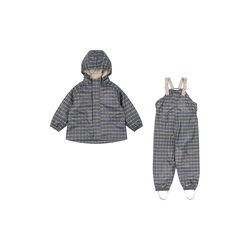 Rainy Palme Set, laurel blue check, Konges Sløjd