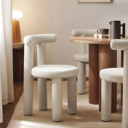 Calan Chair, velvet cream white, Westwing Collection