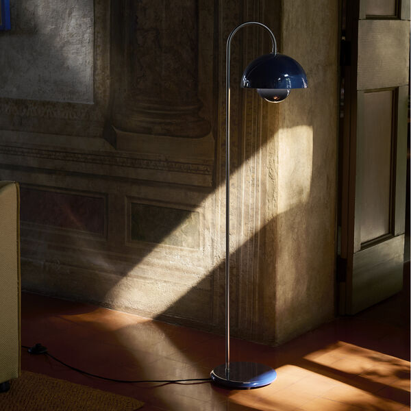 Flowerpot VP12 | Steel Blue | Floor Lamp, &Tradition