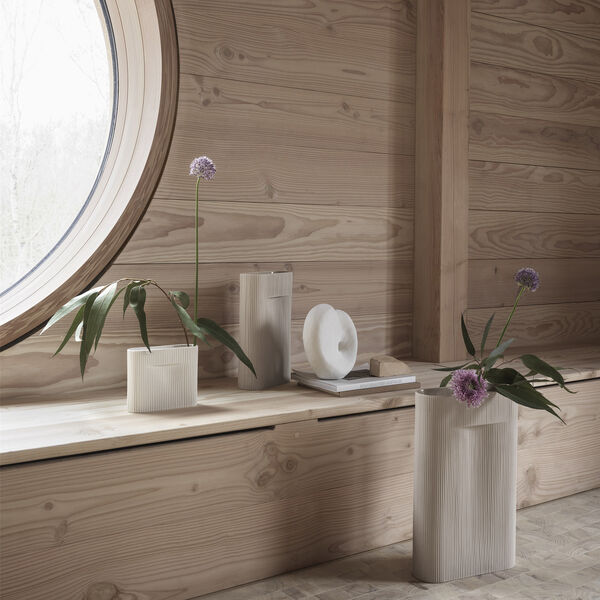 Ridge Vase, beige, Muuto