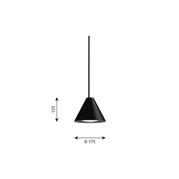 The Cone Pendant, black, Louis Poulsen