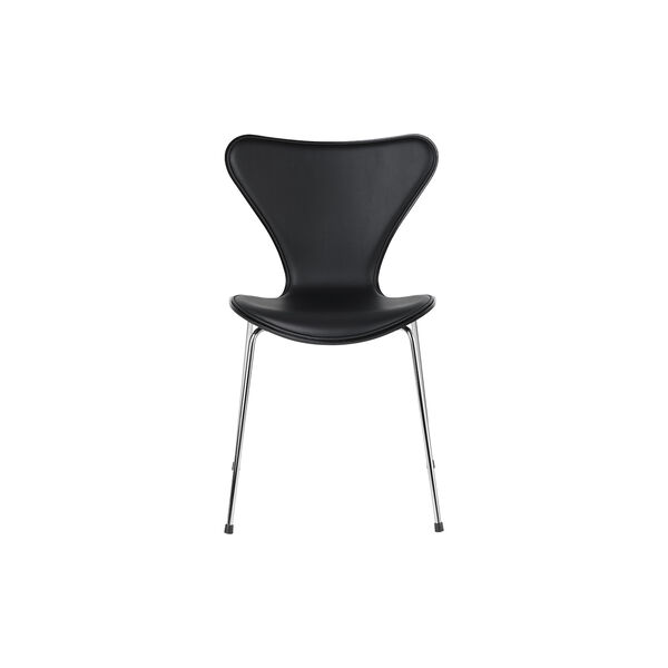 Series 7&trade; 3107 Front Upholstered Chair, Soft black, Fritz Hansen