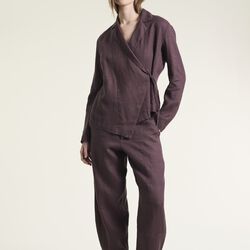 Lazy linen pants, raisin, BITTE KAI RAND