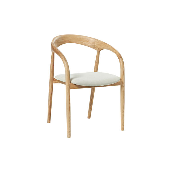 Camille Dining Table with Seat Cushion, off white/light ash, Westwing Collection