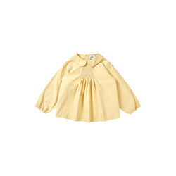 Blouse LS w. Smock Emb., Copenhagen Colors Organics