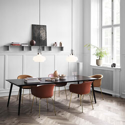 In Between SK6 Dining Table, black lacquered oak, &Tradition