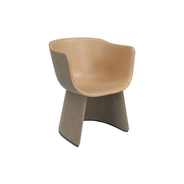 Monolit&trade; CM231 lounge chair with leather piping, Fritz Hansen