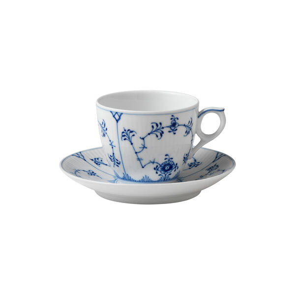 Blue Fluted Plain Cup and Saucer 17 cl, Royal Copenhagen