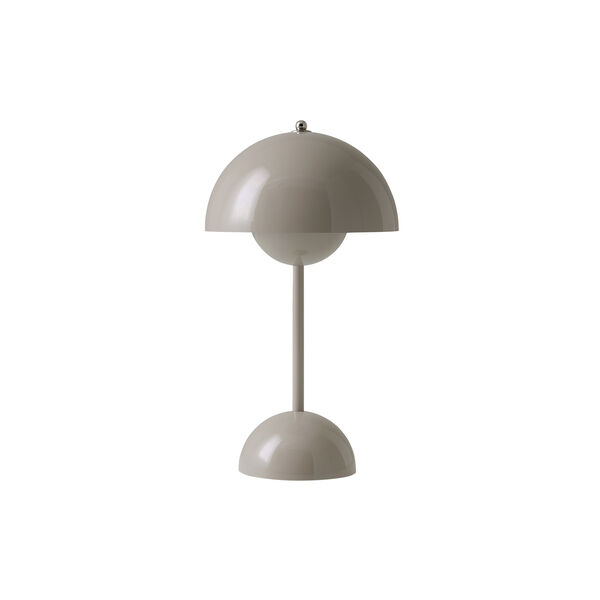 Flowerpot VP9 Portable Table Lamp, grey beige Flowerpot VP9 Portable Table Lamp, grey beige, &Tradition