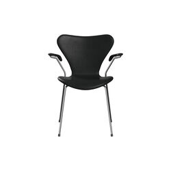Series 7&trade; 3207 Fully Upholstered Chair, Grace Black, Fritz Hansen