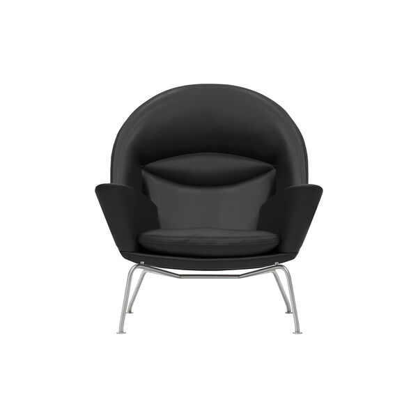 CH468 Oculus Chair, black/stainless steel, Carl Hansen & S&oslash;n