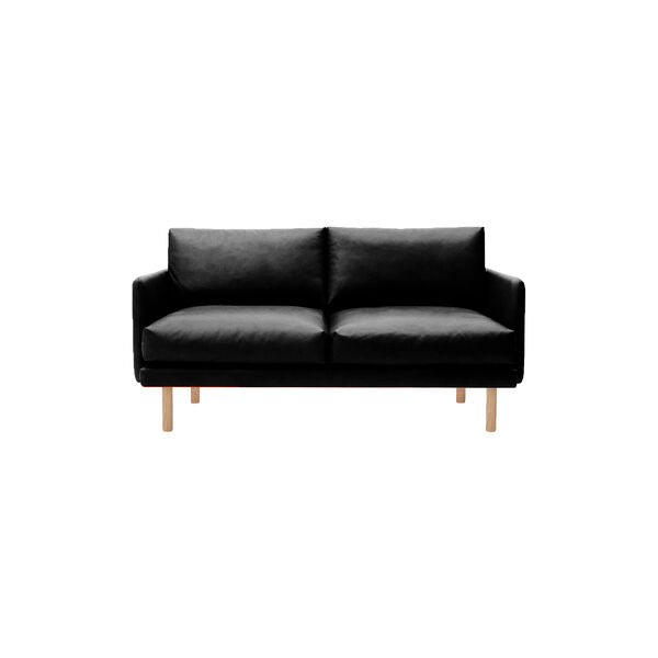 Emo 2 Seater Sofa, SemiAni Black/naturolieret eg, Bruunmunch Furniture