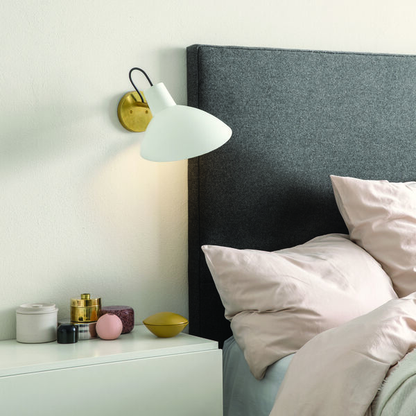 VV Cinquanta Wall Lamp, white/brass, Astep