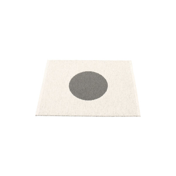 Vera Plastic Rug, charcoal/vanilla, Pappelina