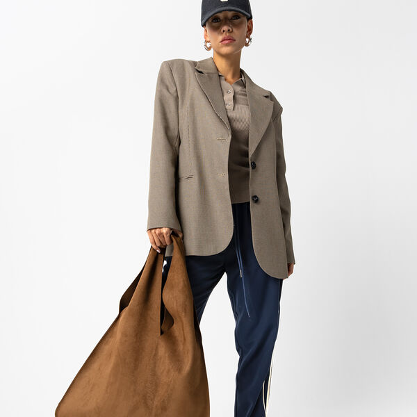 Oversized check blazer, brown check Oversized check blazer, brown check, Coster Copenhagen