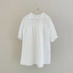 Lilibeth Dress, white dot, Lalaby